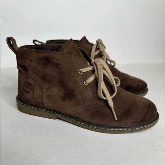 Timberland Suede Leather Brown Comfort‎ Ankle Boots Kids Size: 2.5 - Picture 9 of 15